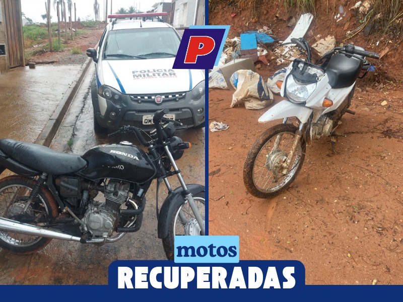 Motos furtadas em menos de uma hora em TP são recuperadas pela PM