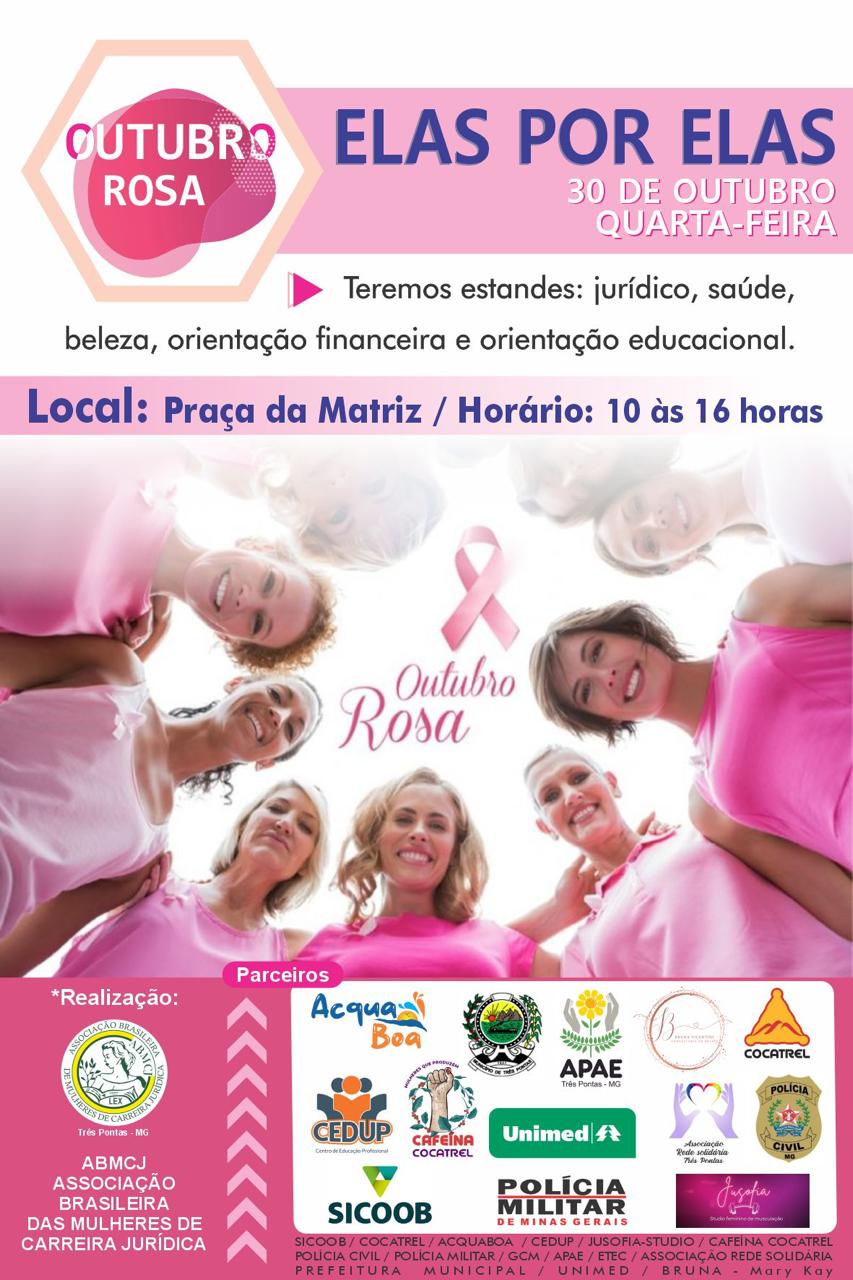 Evento “Elas por Elas” promove movimentação do Outubro Rosa em Três Pontas