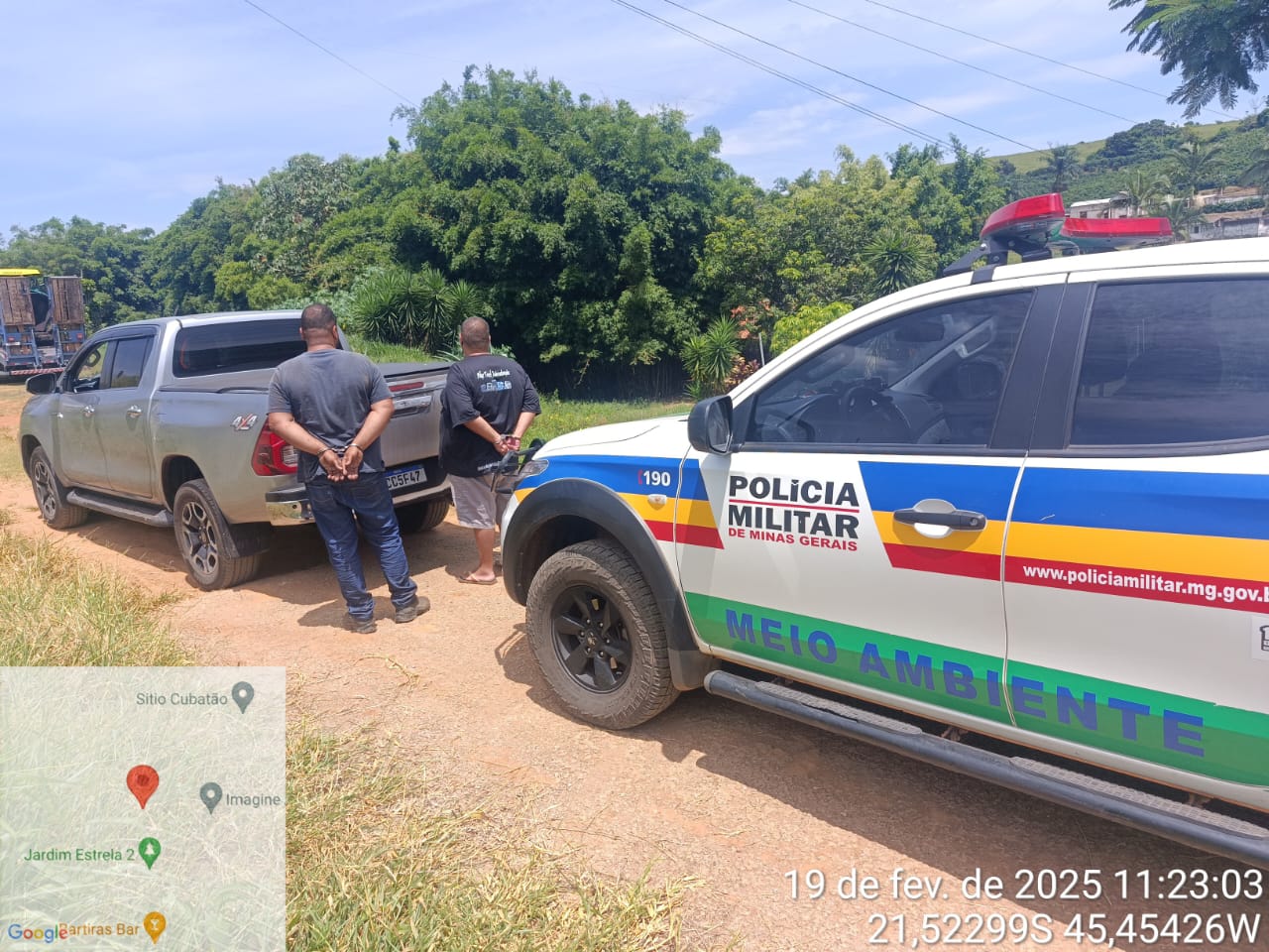 PM do Ambiente prende 2 por suspeita de furto e receptação de caminhão e maquinários de R$3 milhões