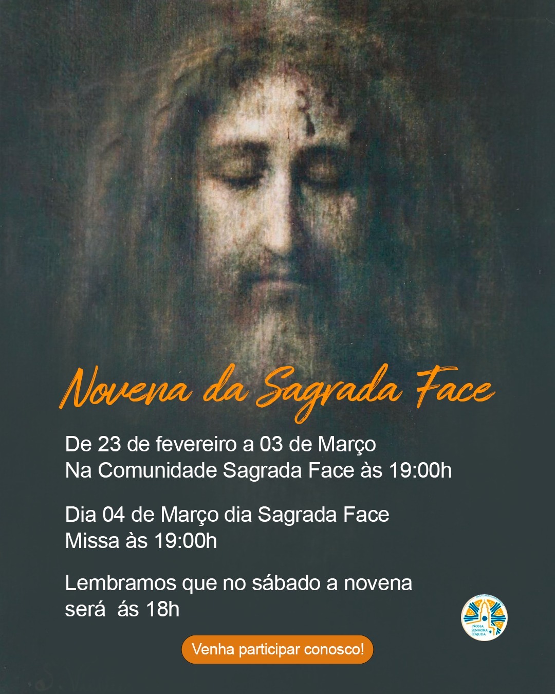 Novena da Sagrada Face começa neste domingo, no bairro Botafogo