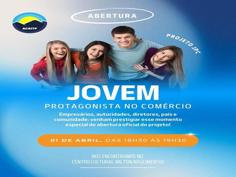 ACAITP abre projeto “Jovem Protagonista no Comércio” nesta terça-feira