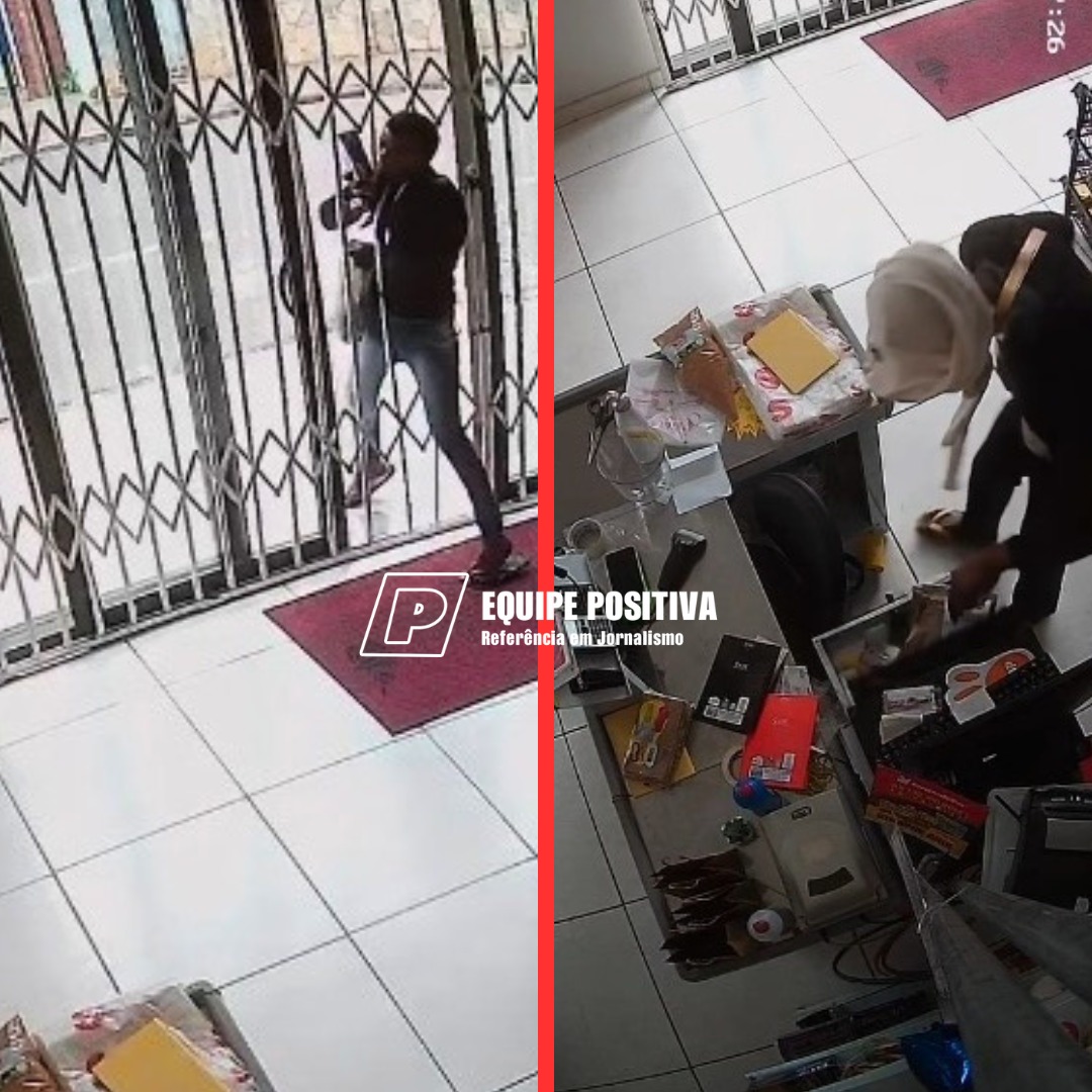 Furto em estabelecimento comercial no centro: criminosos levam dinheiro e celular