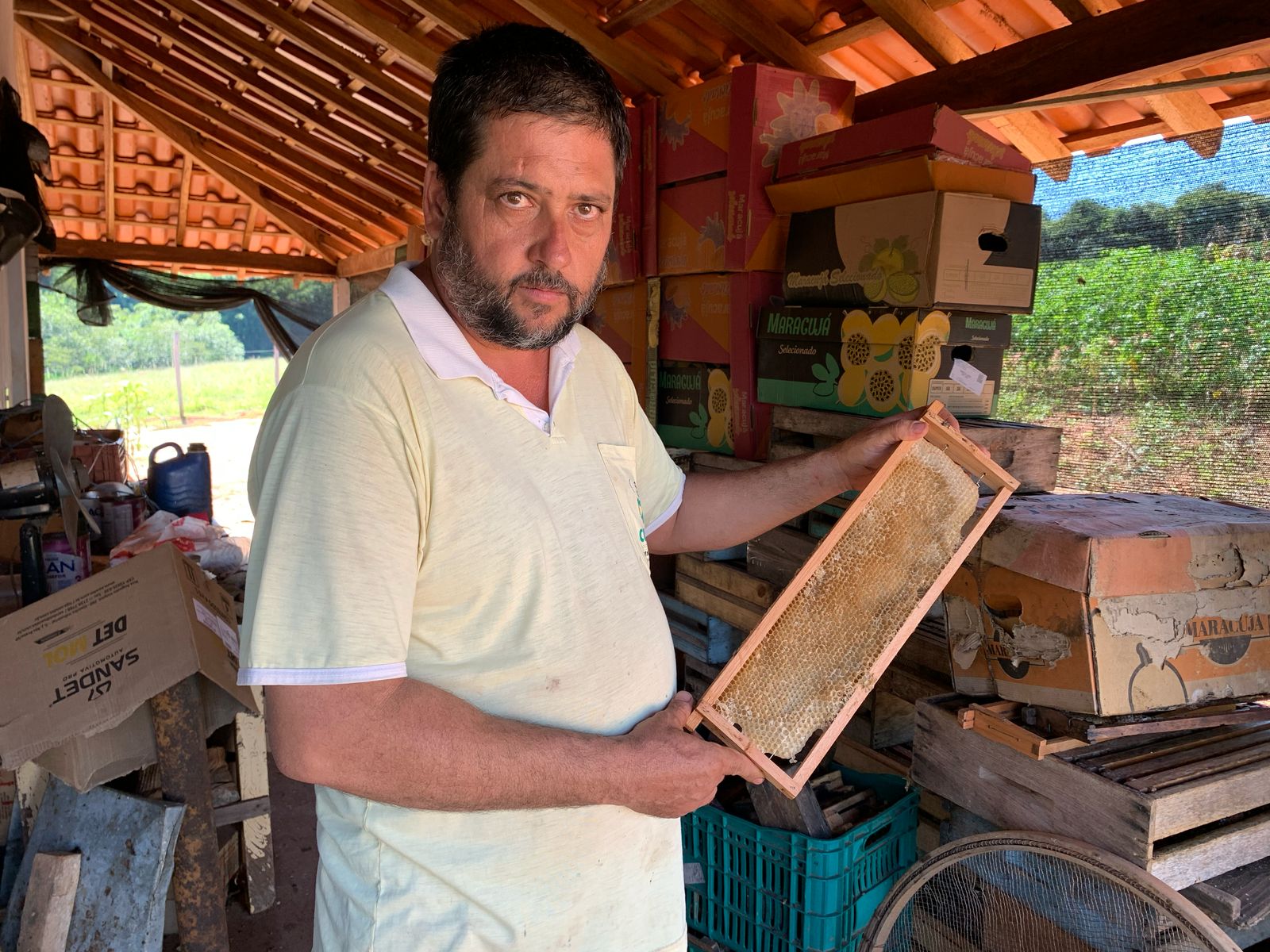 Produtor rural busca Selo do SIM para agregar valor ao mel com apoio da Secretaria de Agropecuária