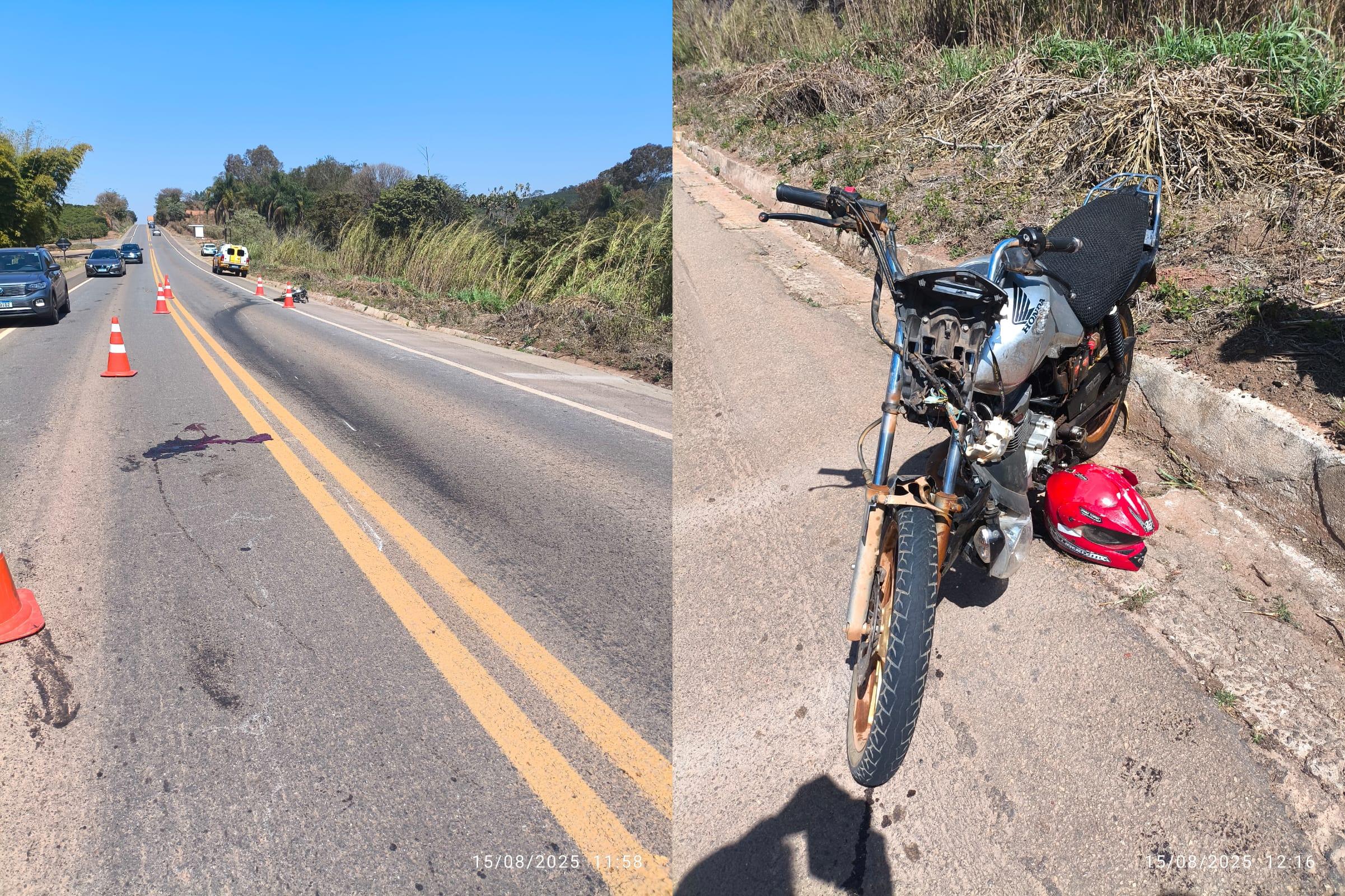 Jovem fica gravemente ferido em acidente entre Três Pontas e Santana da Vargem