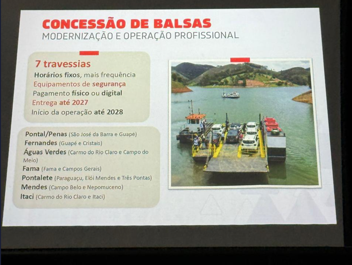 Governo realiza audiência pública em Três Pontas para privatizar travessias no Lago de Furnas