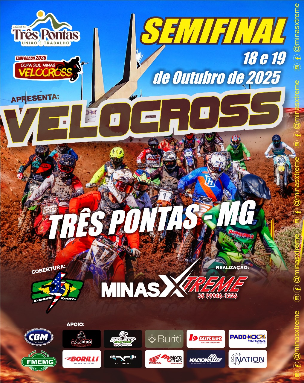Três Pontas sedia pela primeira vez, a semifinal da Copa Sul Minas de Velocross