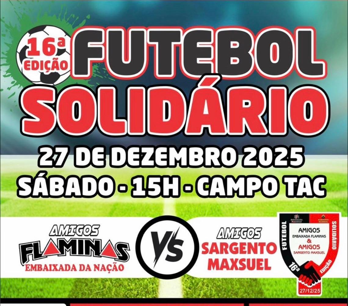 16ª edição do Futebol Solidário é amanhã no TAC