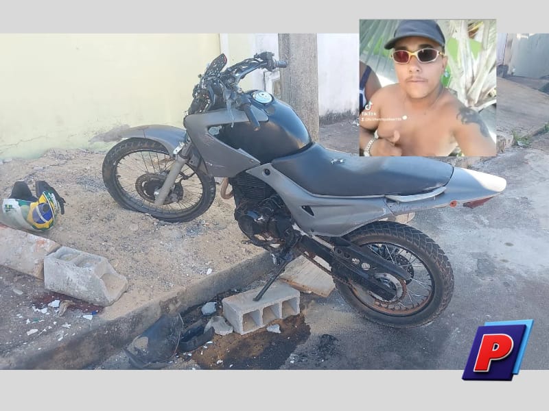 Jovem perde o controle e morre ao bater moto contra residência no Santa Inês