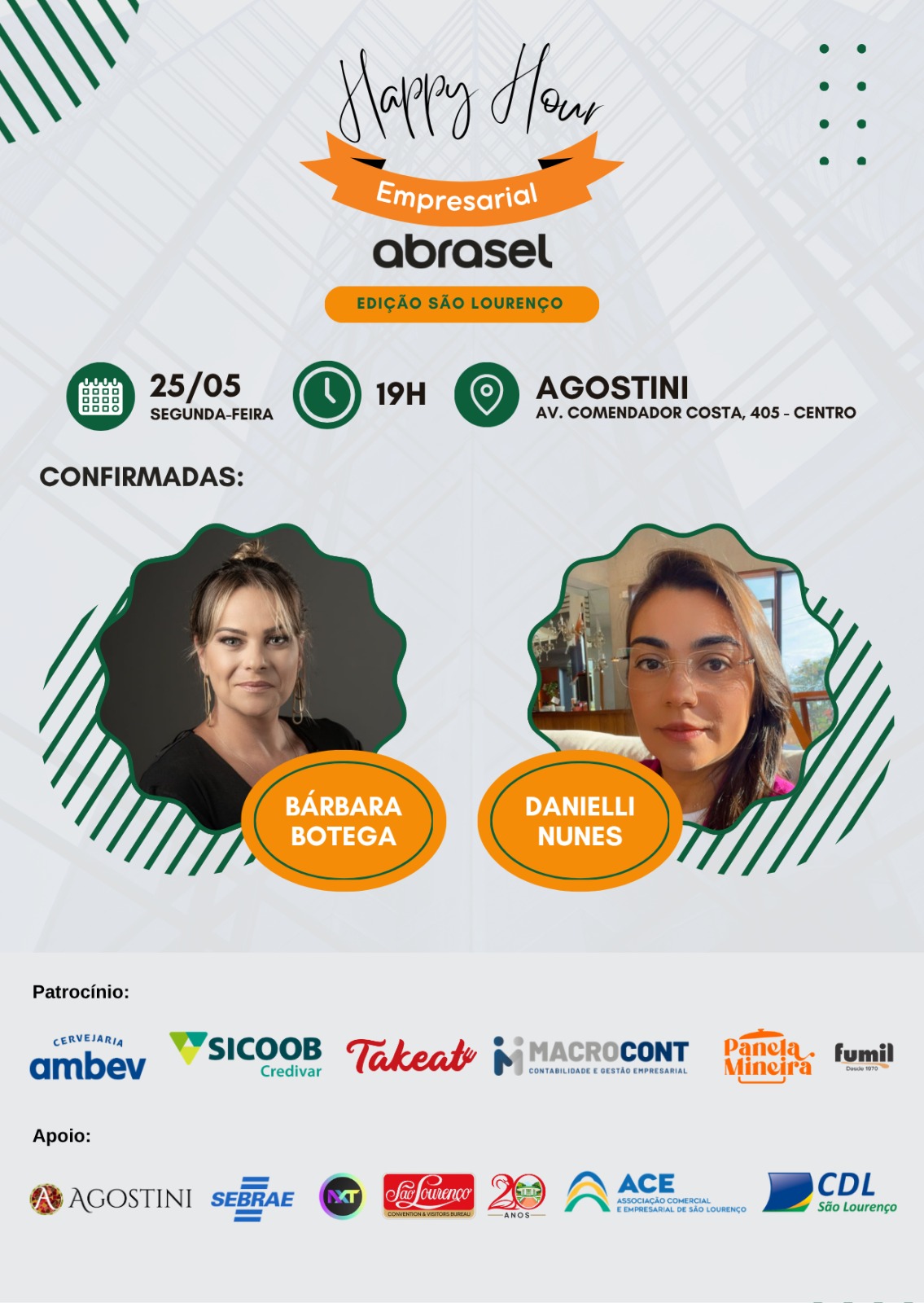 Happy Hour Empresarial da Abrasel reúne networking, conteúdo estratégico e gastronomia no Circuito das Águas na próxima segunda